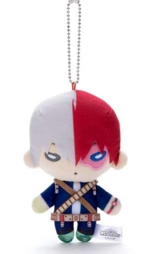 Shoto Todoroki My Hero Academia Nitotan Survival Ball Chain Plush Toy Key Chain [USED]