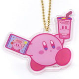 Kirby Drink Mochipuyo Kirby Acrylic Key Chain Lawson & Loppi & HMV Limited Key Ring [USED]