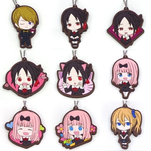 Kaguya Shinomiya, etc. Kaguya-sama: Love is War Capsule Rubber Mascot All 9 Types Set Key Chain [USED]