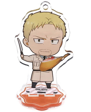 Reiner Braun Attack on Titan The Final Season Trading Acrylic Stand Key Chain Group B animate cafe Limited Key Chain [USED]