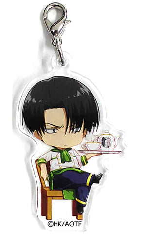 Levi Ackerman Attack on Titan Mini Character Trading Mini Chara Acrylic Charm Group B Charaum Cafe Limited Charm [USED]