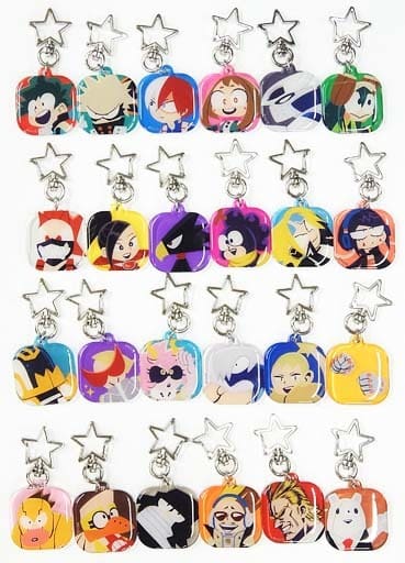 Katsuki Bakugo, etc. My Hero Academia Acrylic Pop'n Charm Kisekae Jump Collaboration Ver. All 24 Types Set Charm [USED]