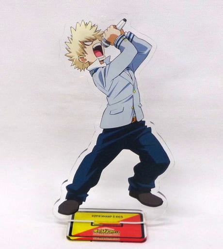 Katsuki Bakugo My Hero Academia Heroes Rising Acrylic Stand Keychain Karaoke no Tetsujin Limited Key Chain [USED]