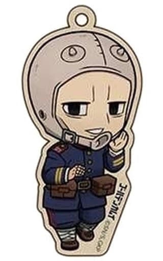 Kohei Nikaido Golden Kamuy Trading Wooden Tag Strap Vol.2 Key Chain [USED]
