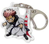 Ryomen Sukuna Jujutsu Kaisen Drawing Deformed Acrylic Key Chain Tokyo Tower Extracurricular Classes at Curse Technical College Key Chain [USED]