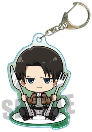 Levi Attack on Titan Gochichara Acrylic Key Chain Key Chain [USED]