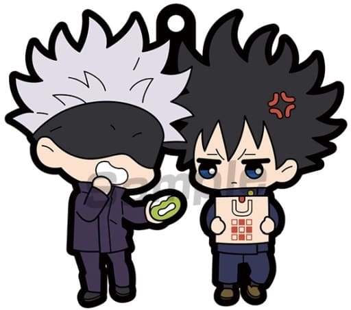 Megumi Fushiguro Satoru Gojo Jujutsu Kaisen Buddycolle Rubber Mascot Key Ring [USED]