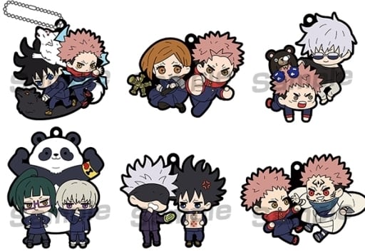 Yuji Itadori, etc. Jujutsu Kaisen Buddycolle Rubber Mascot All 6 Types Set Key Ring [USED]