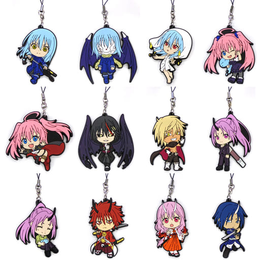 Diablo, etc. That Time I Got Reincarnated as a Slime Ichiban Kuji Harvest Festival Rubber Strap Kyun Chara Illustrations Prize F All 12 Types Set Key Chain [USED]