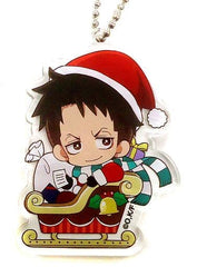 Fire Force Akitaru Oubi Mini Character Acrylic Keychain Christmas Ver. Karaoke Manekineko Exclusive Keychains [USED]