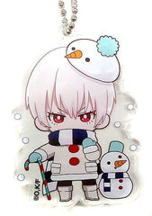 Fire Force Sho Kusakabe Mini Character Acrylic Keychain Christmas Ver. Karaoke Manekineko Exclusive Keychains [USED]