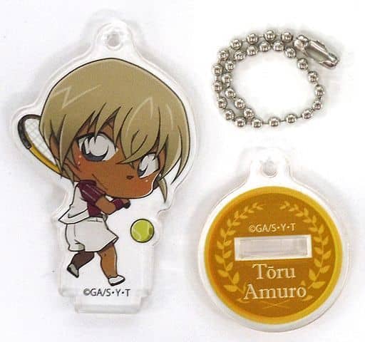 Toru Amuro Detective Conan Trading Acrylic Keychain Ball Chain Sports Ver. Tokyu Hands Limited Acrylic Stand [USED]