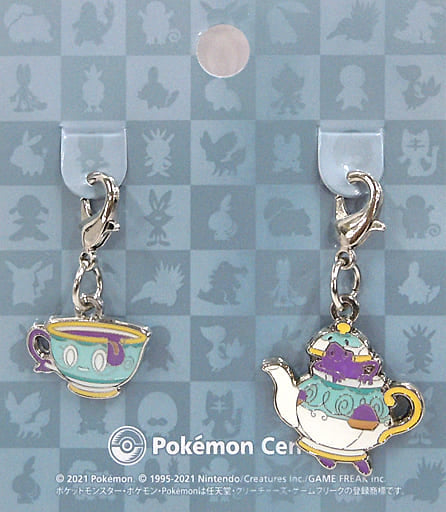Sinistea Polteageist Pokemon National Pokedex Metal Charm Pokemon Center Limited Set of 2 Charm [USED]