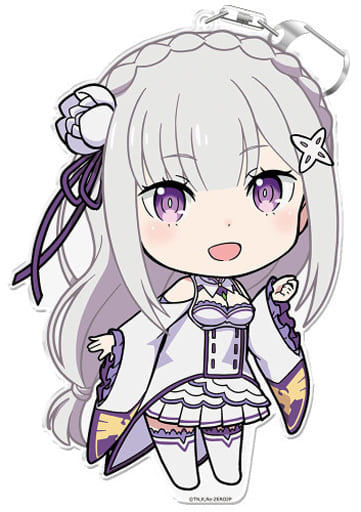 Emilia Re:ZERO -Starting Life in Another World- Dekapuni Cole! Key Chain with Stand Key Chain [USED]