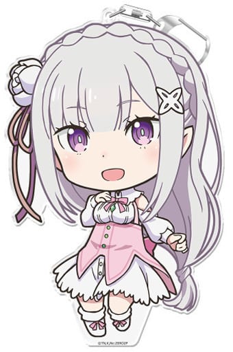 Emilia Memory Snow Ver. Re:ZERO -Starting Life in Another World- Dekapuni Cole! Key Chain with Stand Key Chain [USED]