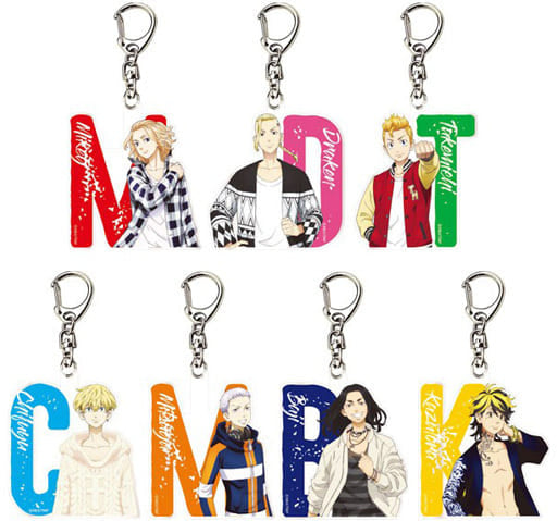 Takashi Mitsuya, etc. Tokyo Revengers Trading Acrylic Key Chains All 7 Types Set Key Chain [USED]