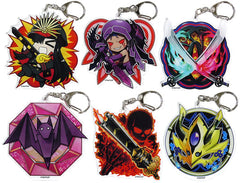 Saber / Musashi Miyamoto, etc. Fate/Grand Order Command Code Trading Acrylic Keychain Vol.3 Winter Caravan Online 2021 Limited All 6 Types Set Key Chain [USED]