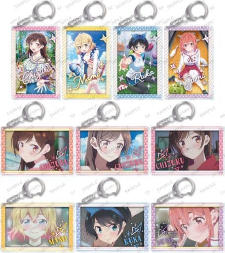 Chizuru Mizuhara, etc. Rent-a-Girlfriend Cararium Photo Acrylic Key Chain All 10 Types Set Key Chain [USED]