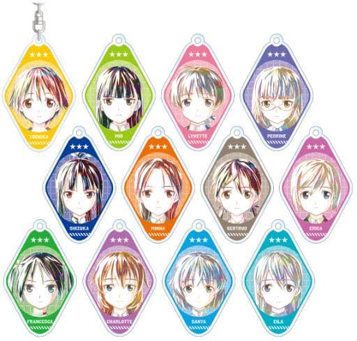 Yoshika Miyafuji, etc. Strike Witches: Road to Berlin Ani-Art Trading Acrylic Keychain All 12 Types Set Key Chain [USED]