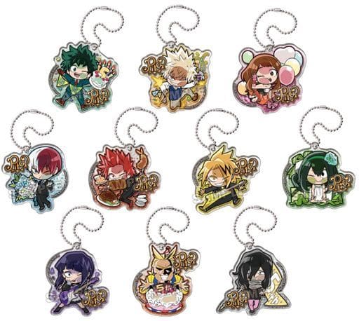 My Hero Academia Izuku Midoriya & Others Pita! Deformed 5th Anniversary Acrylic Keychain All 10 Types Set Keychains [USED]