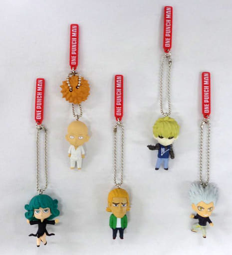 Tatsumaki, etc. One Punch Man Figure Key Chain 003 All 5 Types Set Key Chain [USED]