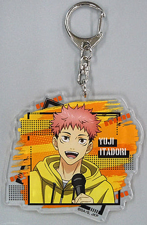 Yuji Itadori Jujutsu Kaisen Newly-Drawn Acrylic Key Ring Karaoke Manekineko Limited Key Chain [USED]