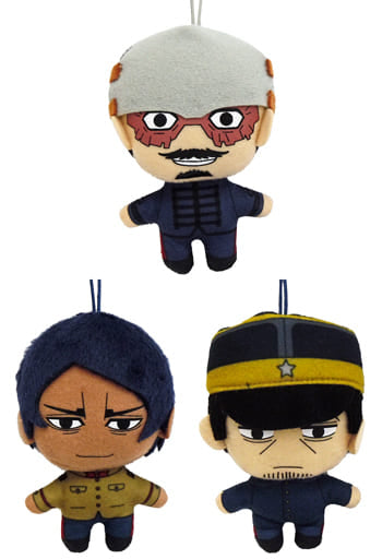Lieutenant Tsurumi, etc. Golden Kamuy Mascot Vol.3 All 3 Types Set Key Chain [USED]