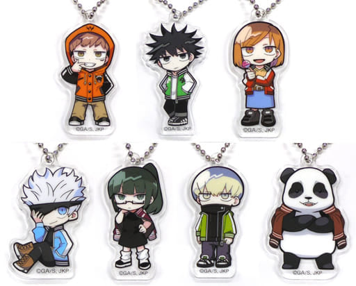 Megumi Fushiguro, etc. Jujutsu Kaisen Acrylic Key Chain LAWSON Limited All 7 Types Set Key Chain [USED]