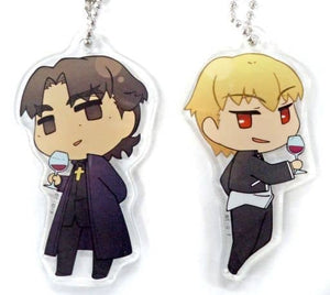 Kirei Kotomine Gilgamesh Fate/stay night: Heaven's Feel SD Acrylic Charm Set 2019 Kirei Kotomine Birthday Event Limited Set of 2 Charm [USED]