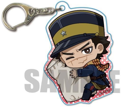 Saichi Sugimoto Golden Kamuy Gyugyutto Acrylic Key Chain Good Night Ver. Key Ring [USED]