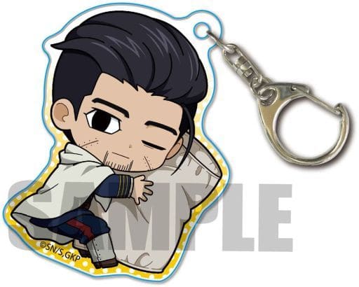 Hyakunosuke Ogata Golden Kamuy Gyugyutto Acrylic Key Chain Good Night Ver. Key Ring [USED]
