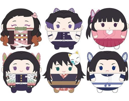 Nezuko Kamado, etc. Demon Slayer: Kimetsu no Yaiba Fluffy Kororin 5 All 6 Types Set Key Ring [USED]