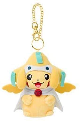 Pikachu Jirachi Pokemon Mascot Poncho Series Pokemon Center Tohoku Limited Key Chain [USED]