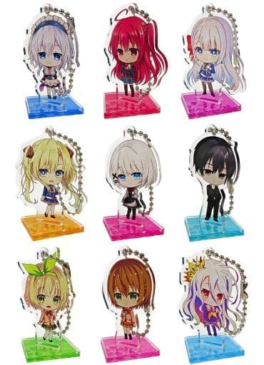 Shirayuki Himeji, etc. Trading Acrylic Stand Key Chain Kadokawa Light Novel Expo 2020 MF Bunko Limited All 9 Types Set Key Chain [USED]