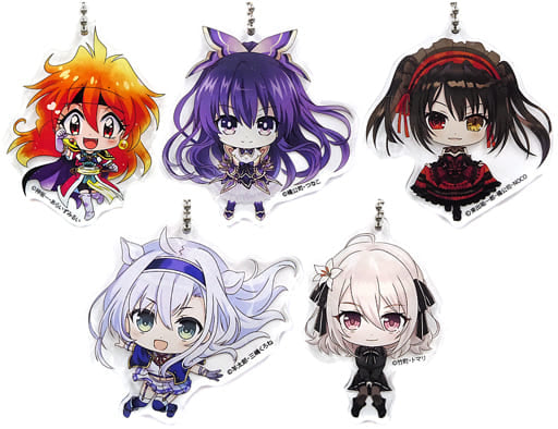 Lina Inverse, etc. Fantasia Heroines Deformed Acrylic Strap KADOKAWA Light Novel Expo 2020 Limited All 5 Types Set Key Chain [USED]