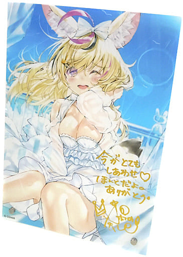 Polka Omaru VTuber Hololive Koumashiro-sensei Acrylic Panel with Foil-Stamped Message & Original Illustration Birthday Anniversary 2021 Acrylic Stands [USED]