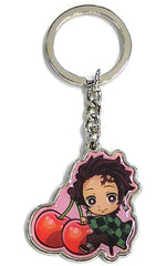 Tanjiro Kamado Cherry Demon Slayer: Kimetsu no Yaiba Metal Key Chain Yamagata Limited Key Ring [USED]