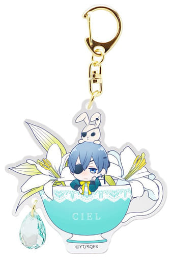 Ciel Phantomhive Black Butler Black Label Trading Tea Cup Acrylic Key Chain Event Venues Limited Key Chain [USED]