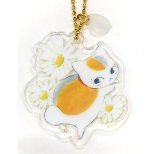 Nyanko-sensei Margaret Natsume's Book of Friends Ichiban Kuji Nyanko-sensei to Hana Shirabe Flower Acrylic Charm Prize G Charm [USED]