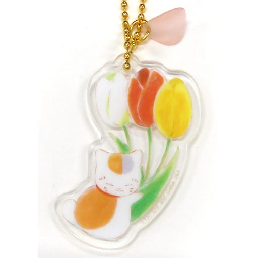 Nyanko-sensei Tulip Natsume's Book of Friends Ichiban Kuji Nyanko-sensei to Hana Shirabe Flower Acrylic Charm Prize G Charm [USED]