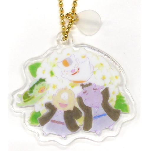Nyanko-sensei Intermediate Youkai Kodemari Natsume's Book of Friends Ichiban Kuji Nyanko-sensei to Hana Shirabe Flower Acrylic Charm Prize G Charm [USED]