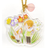 Natsume Kogitsune Freesia Natsume's Book of Friends Ichiban Kuji Nyanko-sensei to Hana Shirabe Flower Acrylic Charm Prize G Charm [USED]