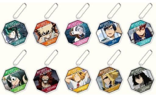 Katsuki Bakugo, etc. My Hero Academia Decofla Acrylic Key Chain Vol.4 All 10 Types Set Key Chain [USED]
