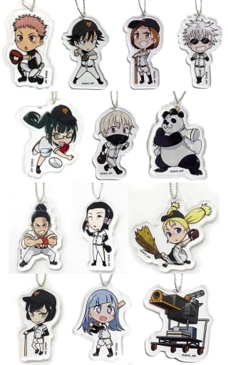 Satoru Gojo, etc. Jujutsu Kaisen x Yomiuri Giants Blind Style Chibi Chara Acrylic Key Chain All 13 Types Set Key Chain [USED]