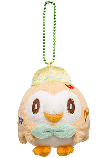 Rowlet Play Egg Pokemon Mascot Happy Easter Basket Pokemon Center Limited Key Chain [USED]