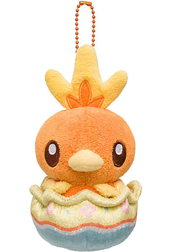 Torchic Play Egg Pokemon Mascot Happy Easter Basket Pokemon Center Limited Key Chain [USED]