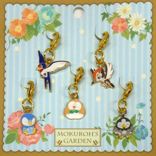 Taillow, etc. Pokemon Mokuroh's Garden Metal Charm Set Pokemon Center Limited Charm [USED]