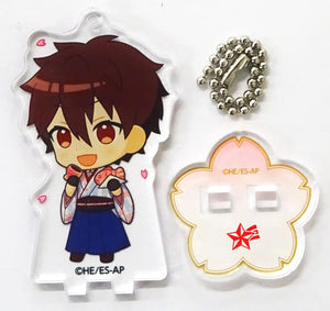 Chiaki Morisawa Ensemble Stars! Trading Acrylic Stand Key Chain Sakura Ver. Group A animatecafe 2nd Edition Limited Key Chain [USED]