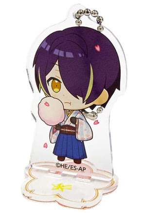 Shinobu Sengoku Ensemble Stars! Trading Acrylic Stand Key Chain Sakura Ver. Group A animatecafe 2nd Edition Limited Key Chain [USED]