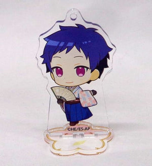 Yuzuru Fushimi Ensemble Stars! Trading Acrylic Stand Key Chain Sakura Ver. animatecafe 2nd Edition Limited Key Chain [USED]